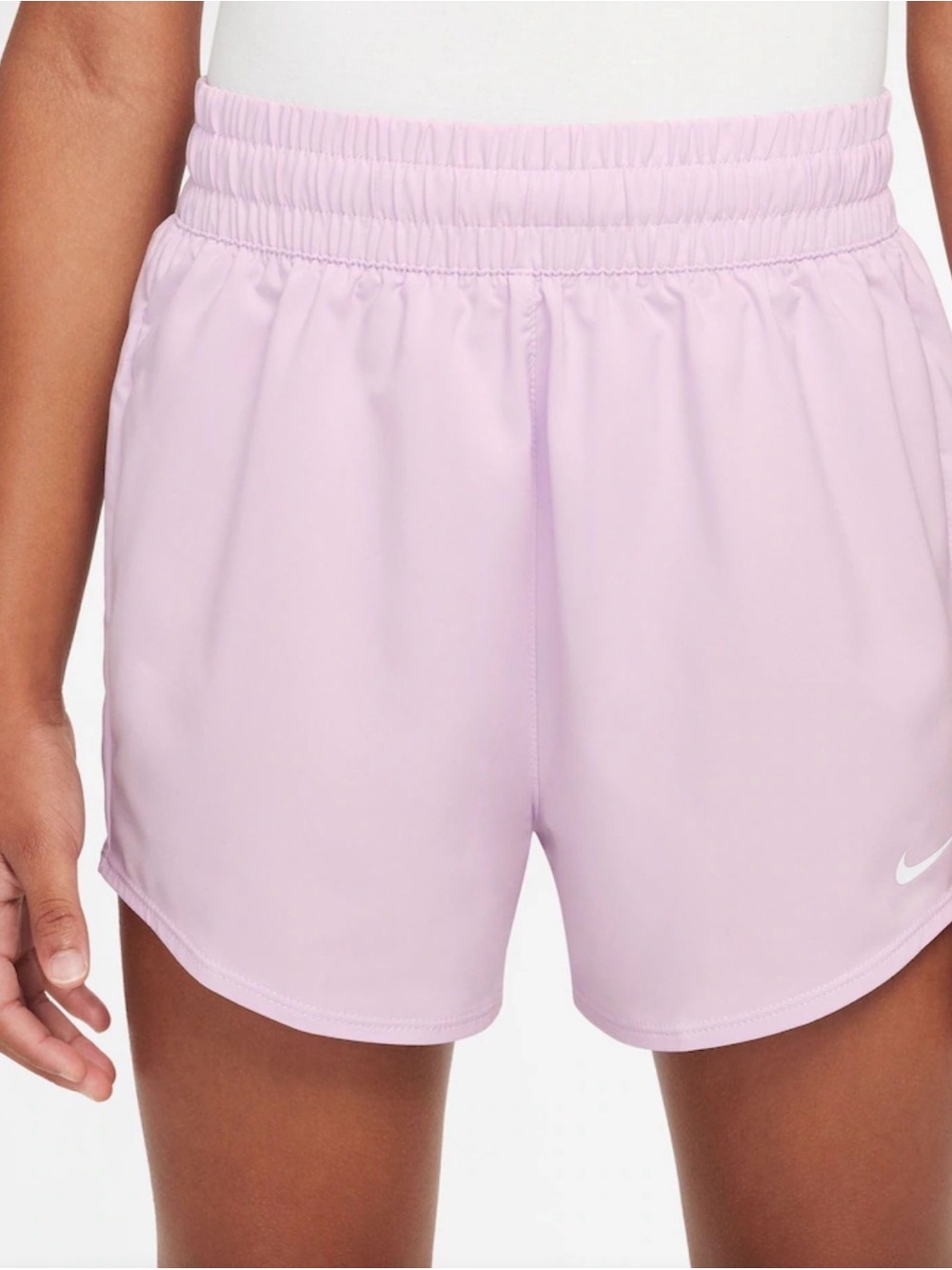 Nike Women's lilac Elastic-Waist Training Shorts Dry fit